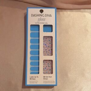 Dashing Diva Gloss Ultra Shine Gel Nail Strips - Blue